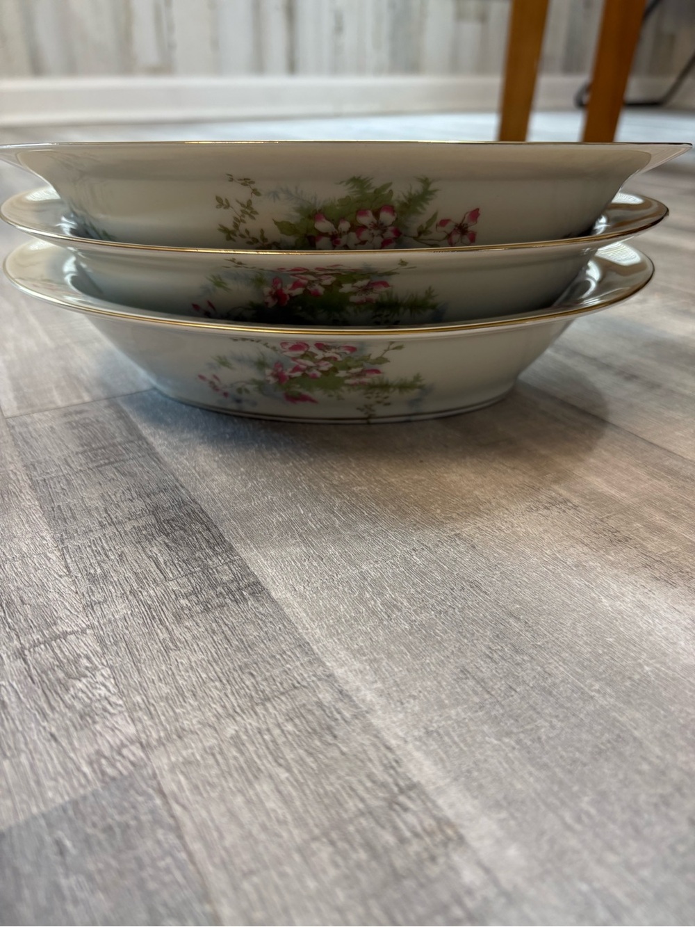 Theodore Haviland New York Apple Blossom Oval Vegetable Serving Bowls Set of 3